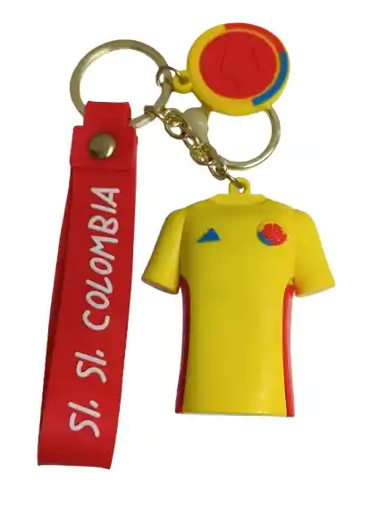 Llavero Silicona Camisa Equipo De Futbol Seleccion Colombia