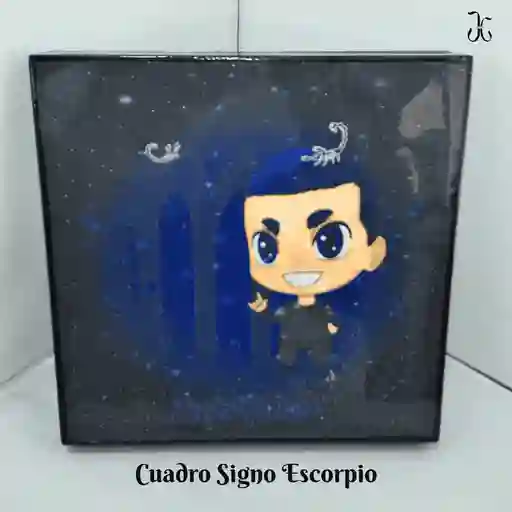 Cuadro 20x 20 Cm Signos Zodiacales Escorpio Niño