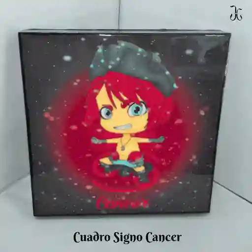 Cuadro 20x 20 Cm Signos Zodiacales Cancer Niño