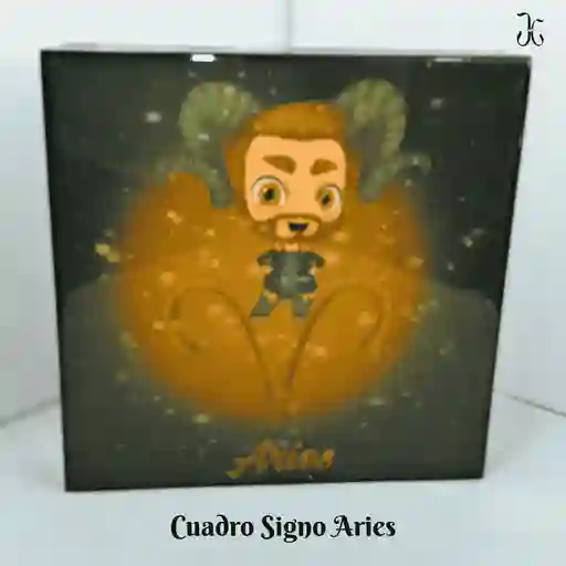 Cuadro 20x 20 Cm Signos Zodiacales Aries Niño