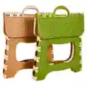 Silla Butaco Banco Plegable Plástico Hogar Baño Resistente Beige