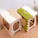 Silla Butaco Banco Plegable Plástico Hogar Baño Resistente Beige