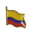 Prendedor Bandera De Colombia Bronce Pin Metálico Tricolor