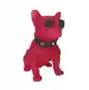 Parlante Bluetooth Perro Bulldog Grande 20 Cm/ Portátil, Usb, Sd, Radio Fm (rojo)