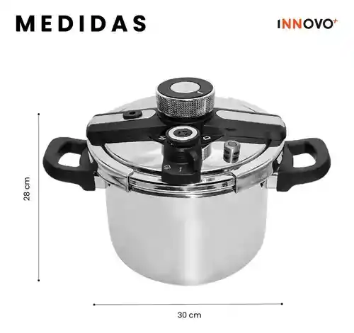 Olla A Presión 7 Litros Nobel Home Acero Quirúrgico Alta Calidad Premium