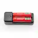 Cargador Dual Para Baterias 18650 Ref/ Mh-x281 Pared 450mah-3.7v