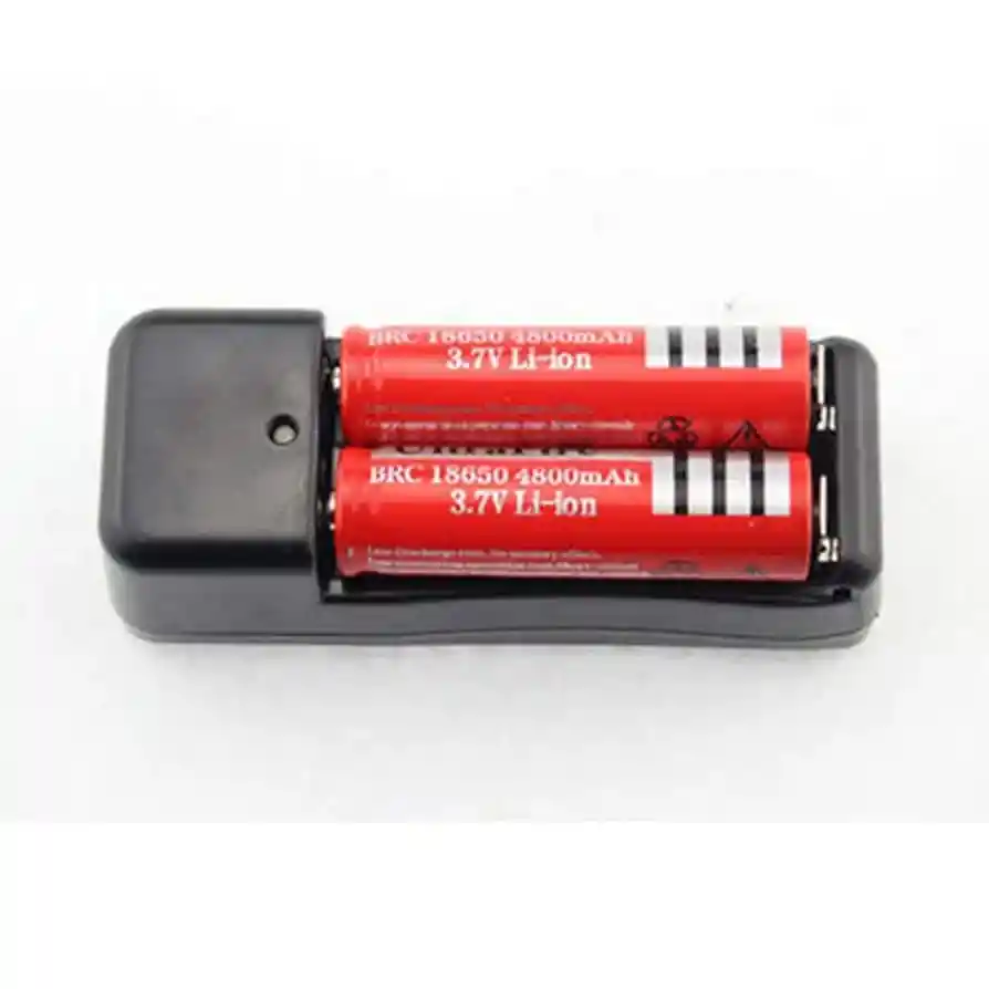 Cargador Dual Para Baterias 18650 Ref/ Mh-x281 Pared 450mah-3.7v