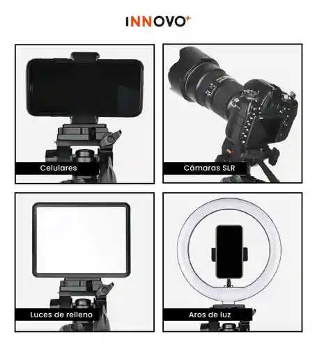 Trípode Profesional Aluminio 170 Cm Celular Camara Estuche Panorámico Tp-010 Tripod