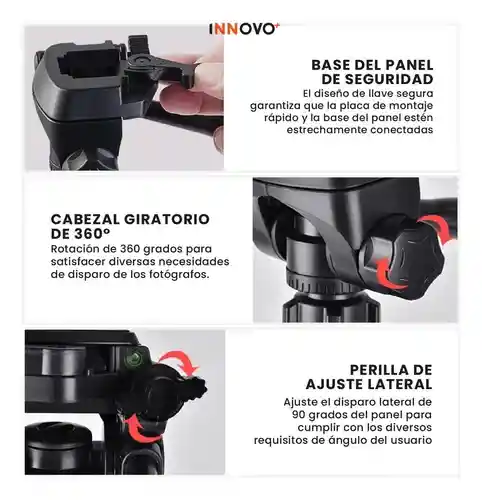 Trípode Profesional Aluminio 170 Cm Celular Camara Estuche Panorámico Tp-010 Tripod