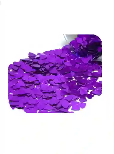 Confeti Metalizado Corazon Morado