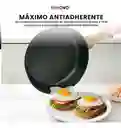 Juego De Ollas Sartenes Granito Antiadherente 16 Piezas Asfe Negro