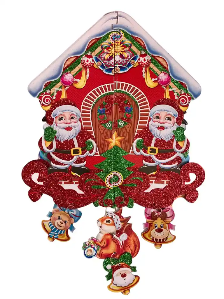 Colgante Movil 3d Casita De Navidad 29 X 27 Cm