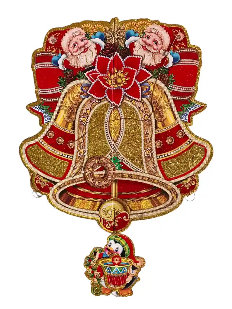 Colgante Movil 3d Campana De Navidad 37 X 33 Cm
