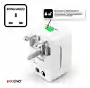 Adaptador Enchufe Universal 2 Puertos Usb Internacional Para Europa Reino Unido Asia Y Más
