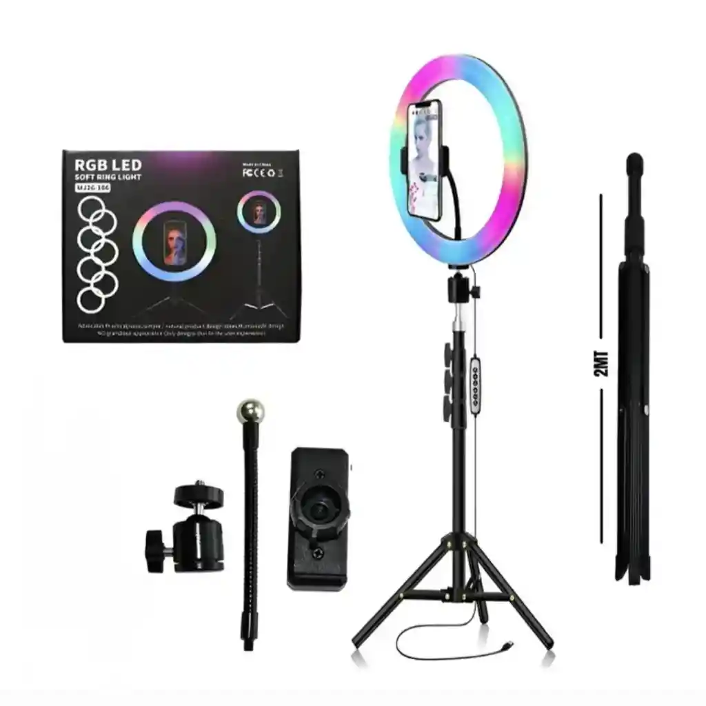Aro De Luz Rgb 36 Cm Profesional + Tripode