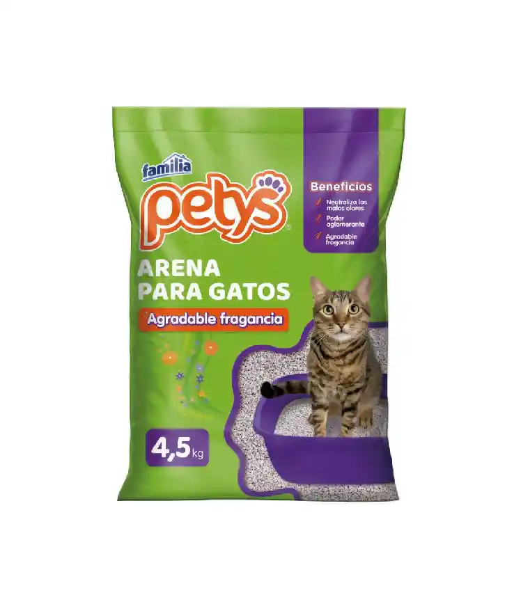 Arena Para Gatos Petys Aglomerante X 4.5 Kls