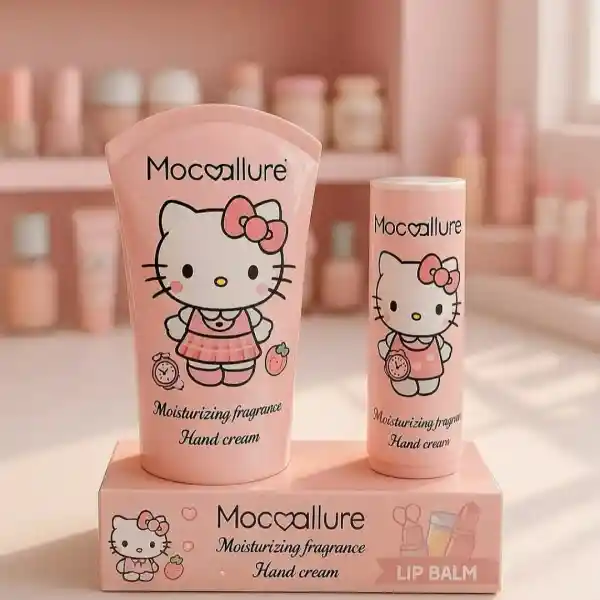 Set De Crema De Manos + Bálsamo De Labios Kitty