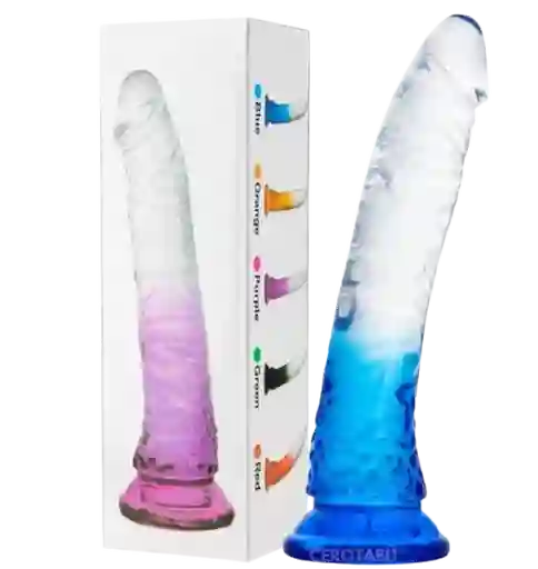 Dildo Consolador Realista Juguete Sexual Adherente 20cm Azul
