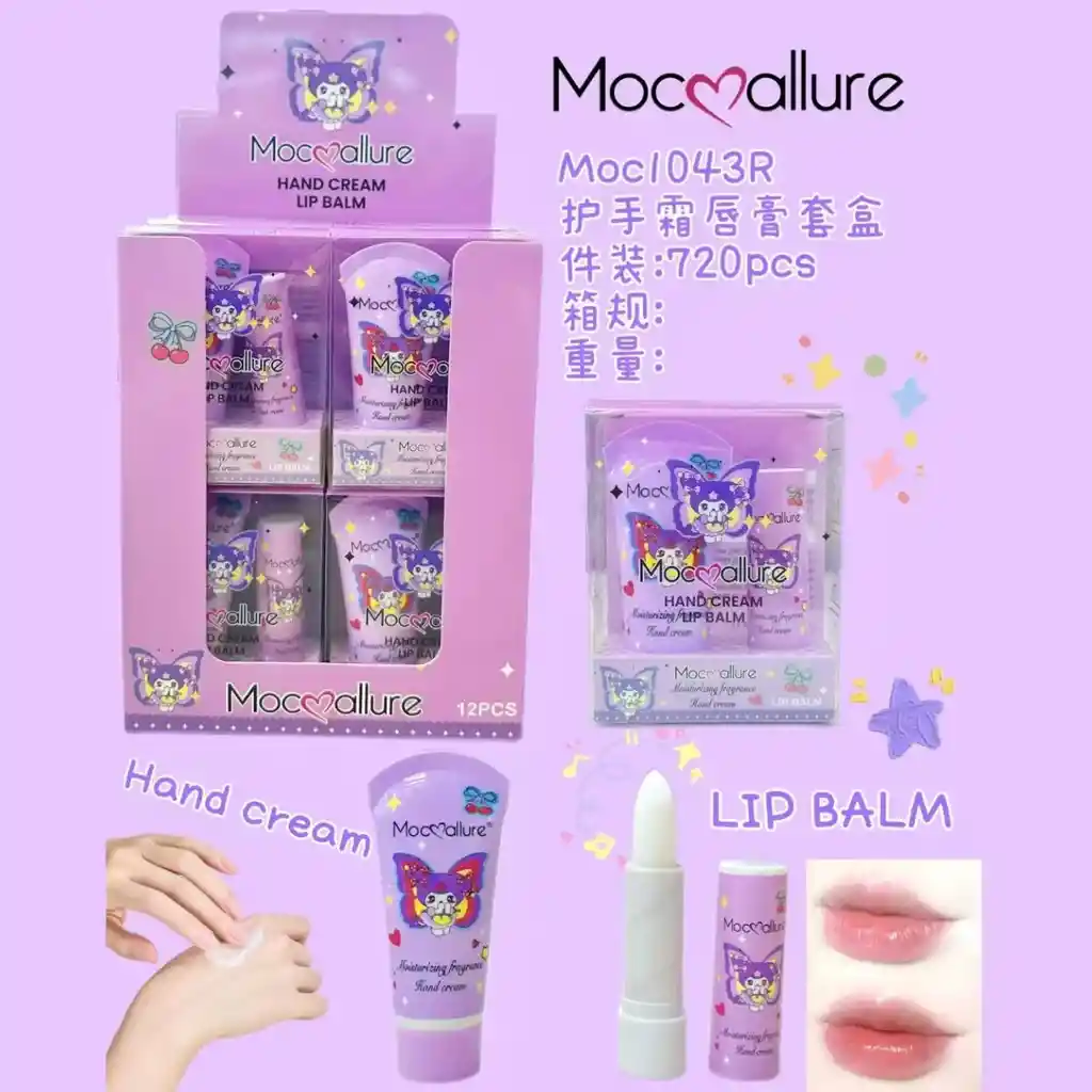 Set De Crema De Manos + Bálsamo De Labios Kuromy