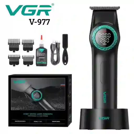 Maquina De Motilar Cortadora De Cabello Inalambrica Profesional Bldc Hair Trimmer Vgr V-977 Azul