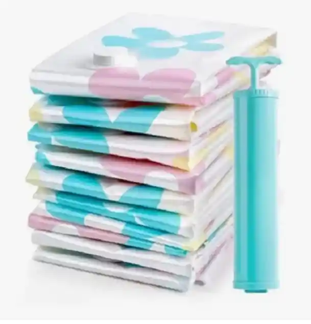 5 Bolsas De Empaque Al Vacío 70x50 Mas 1 Bomba Estampada