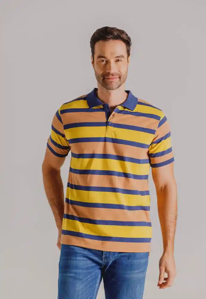 Camiseta Polo Rayas S-navy