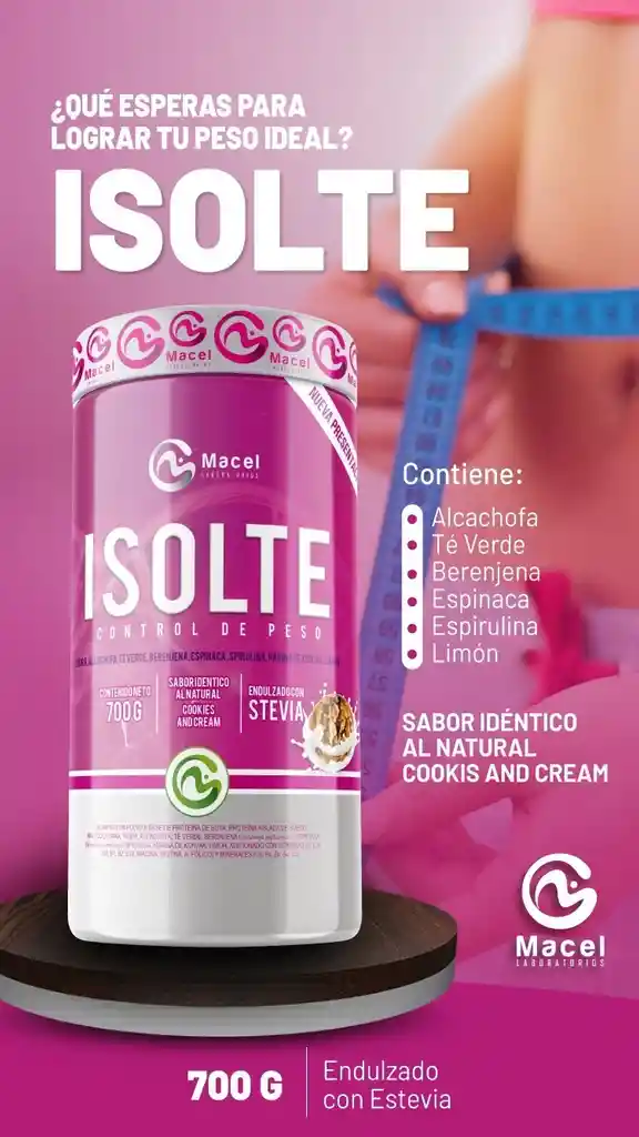 Isolte X 2 Unidades, Control De Peso Con Té Verde, Alcachofa Y Spirulina
