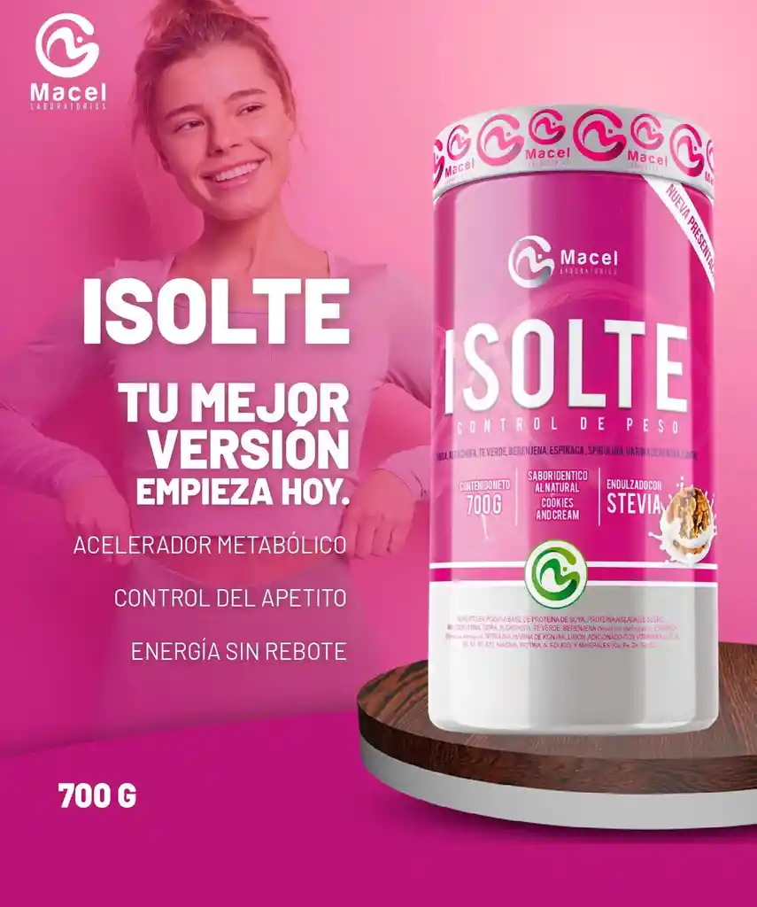 Isolte X 2 Unidades, Control De Peso Con Té Verde, Alcachofa Y Spirulina