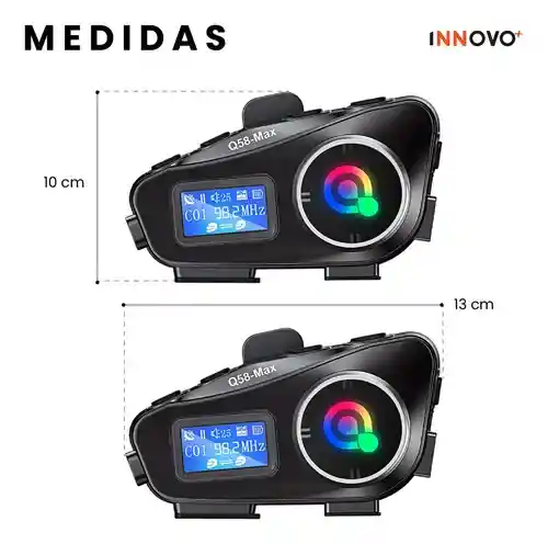 Intercomunicadores X2 Para Casco Moto Bluetooth Q58-max 500m Manos Libres