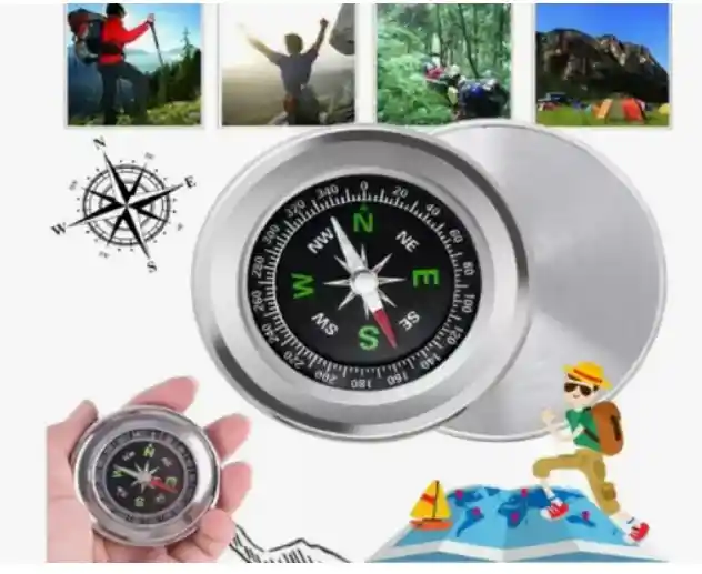 Brújula Compass De Bolsillo Ideal Para Camping Supervivencia