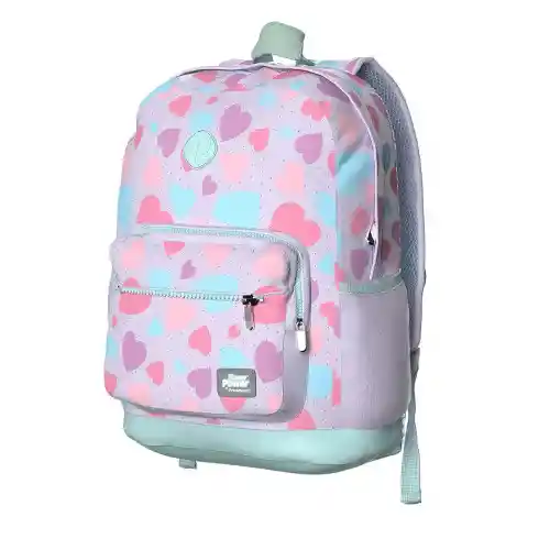 Morral Premium Flower Power Corazones Hearts In Purple