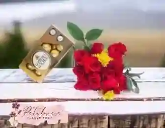 Flores Rojas Y Chocolates