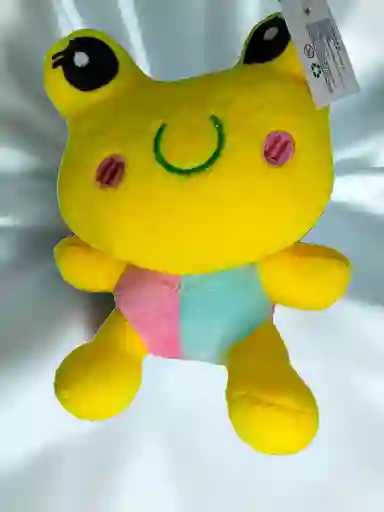 Juguete Muñeco Peluche Diseño Rana Amarilla Para Niño Hombre O Mujer 18 Cm Aprox