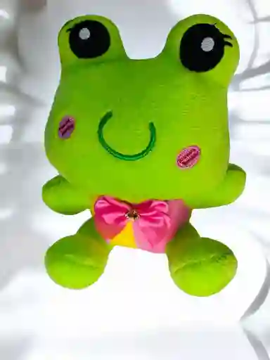 Juguete Muñeco Peluche Diseño Rana Verde Para Niño Hombre O Mujer 18 Cm Aprox