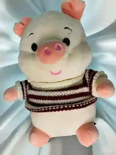 Juguete Mu-neco Peluche Dise-no Cerdito Marrano Para Ni-no Hombre O Mujer 22 Cm Aprox