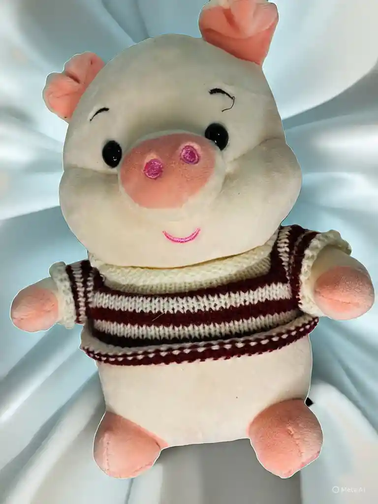 Juguete Mu-neco Peluche Dise-no Cerdito Marrano Para Ni-no Hombre O Mujer 22 Cm Aprox