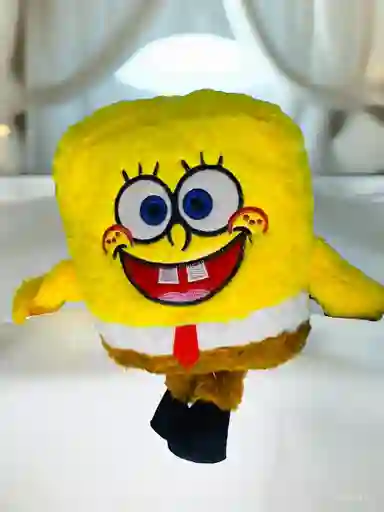 Juguete Mu-neco Peluche Dise-no Bob Esponja Para Ni-no Hombre O Mujer 22 Cm Aprox