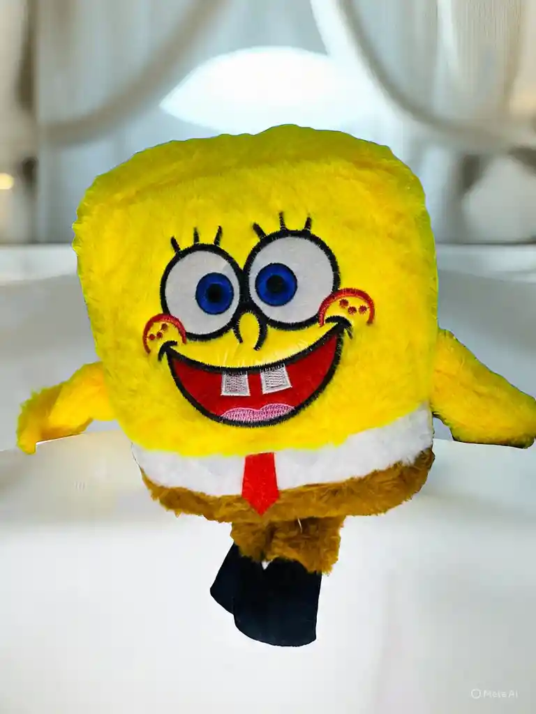 Juguete Mu-neco Peluche Dise-no Bob Esponja Para Ni-no Hombre O Mujer 22 Cm Aprox