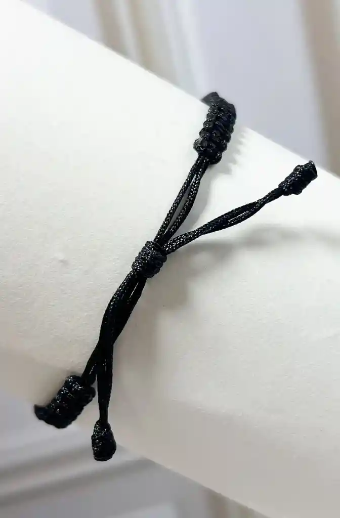 Pulsera Balin Y Neopreno Dije Trébol Oro Laminado 18k