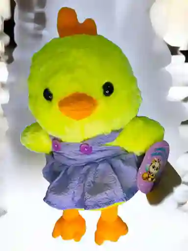 Juguete Mu-neco Peluche Dise-no Pollito Con Vestido Para Ni-no Hombre O Mujer 27 Cm Aprox