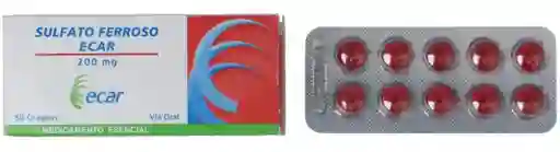 Sulfato Ferroso Blister X 10 Tabletas