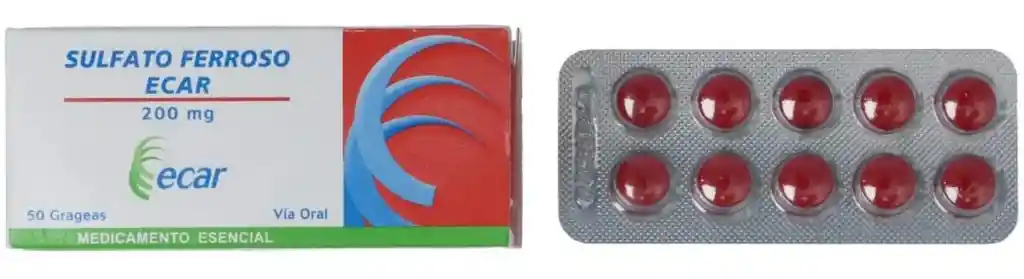 Sulfato Ferroso Blister X 10 Tabletas