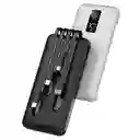 Batería Portátil 1hora 10000 mah – Carga Rápida, Tamaño Compacto Y Cables Integrados Para Una Solución Práctica.