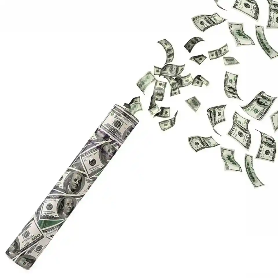 Lanza Confeti De Motivo Dólares 29 Cm Hora Loca Año Nuevo Carnaval Navidad Halloween Party