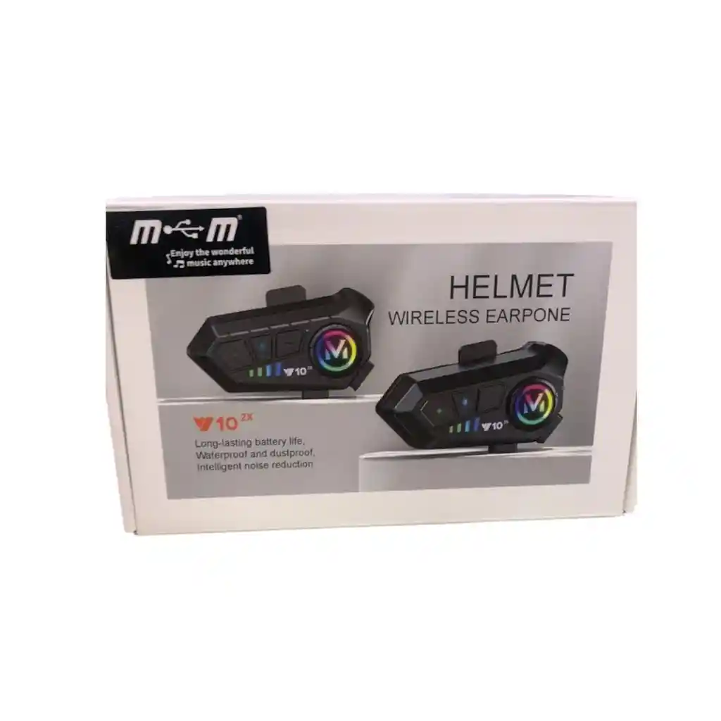 Sistema De Intercomunicador Inalámbrico Para Casco V10 – Pack X2