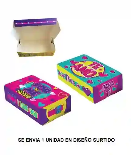 Caja De Regalo Rectangular Amor 30x20x10 Cm Diseños Surtidos Primavera