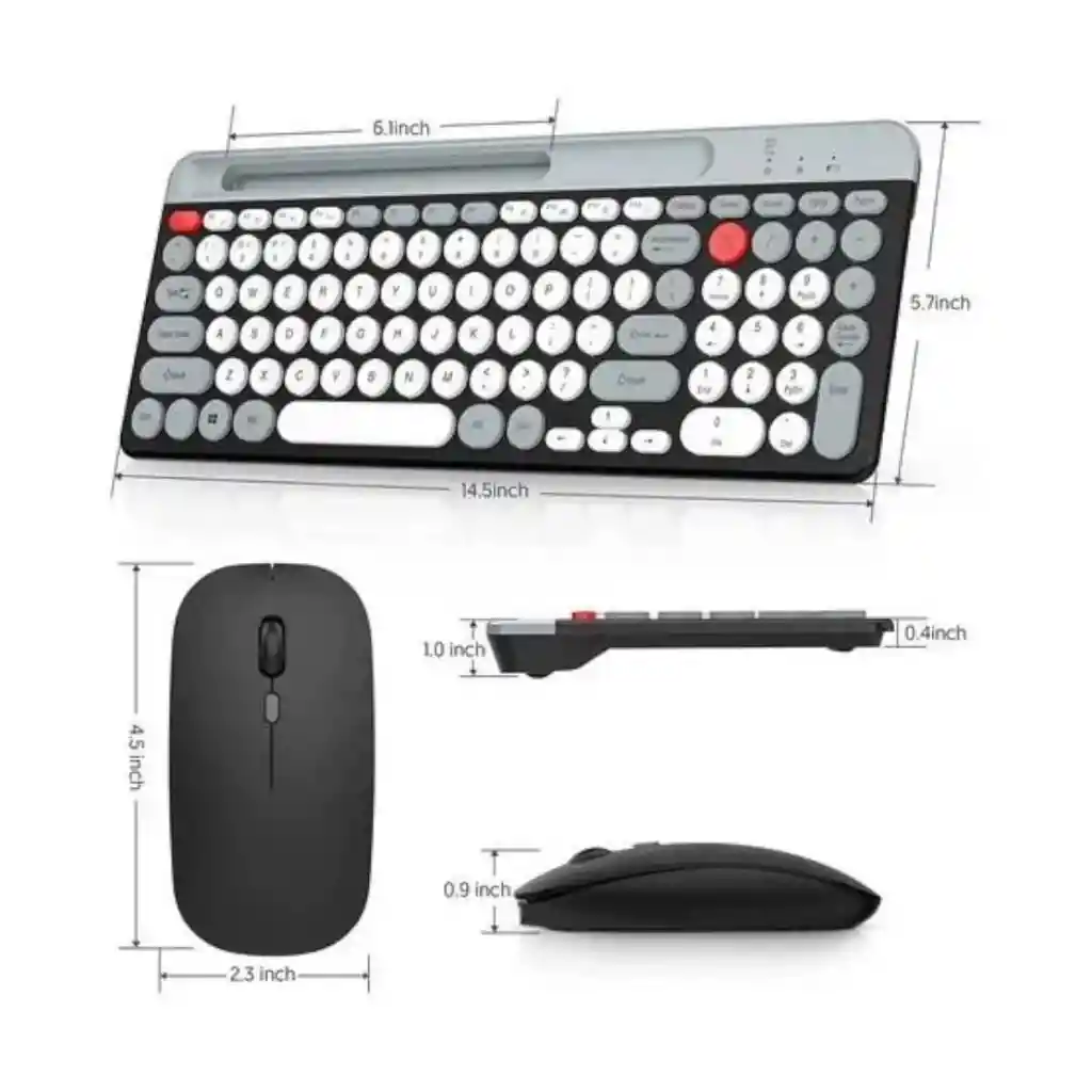 Combo De Teclado Y Mouse Recargables E Inalámbricos Zyg-806