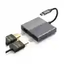 Adaptador De Tipo-c A Hdmi X2 Lj-58 Hd/hd