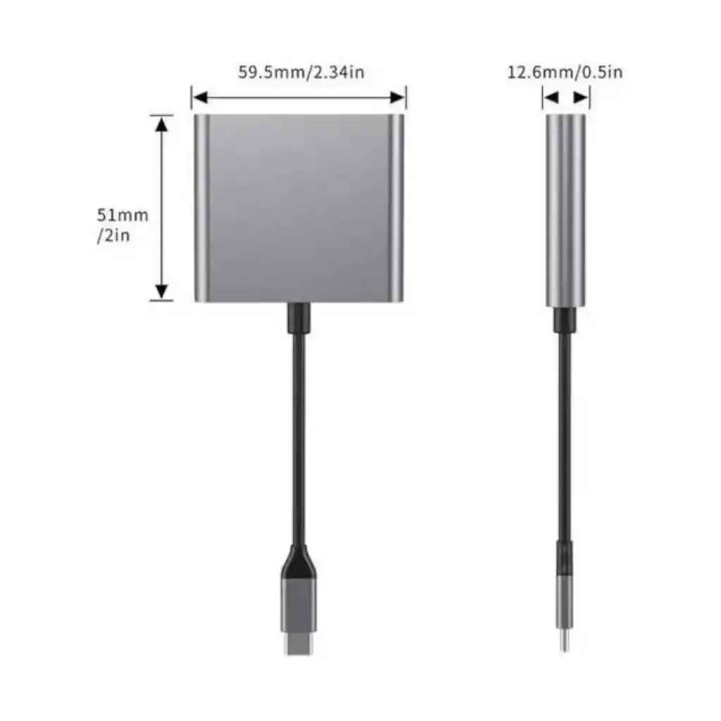 Adaptador De Tipo-c A Hdmi X2 Lj-58 Hd/hd