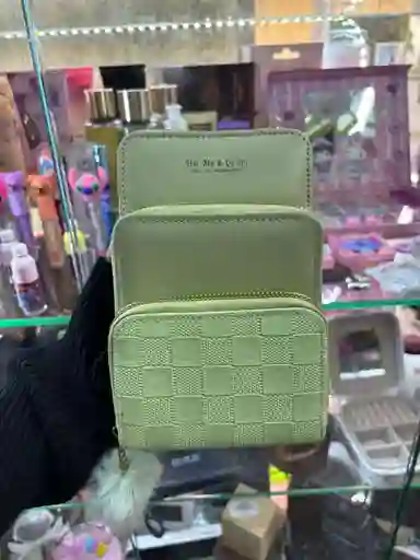 Bolso Bandolero Tipo Billetera Pequeño Con Diseño Cruzado Para Teléfono Tres Compartimiento Mas Tarjetero